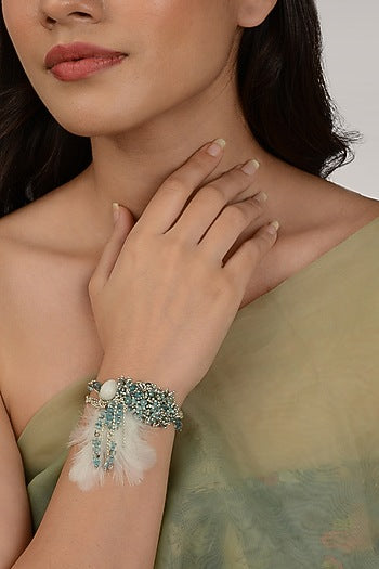 Gold Finish Turquoise Stone Bracelet