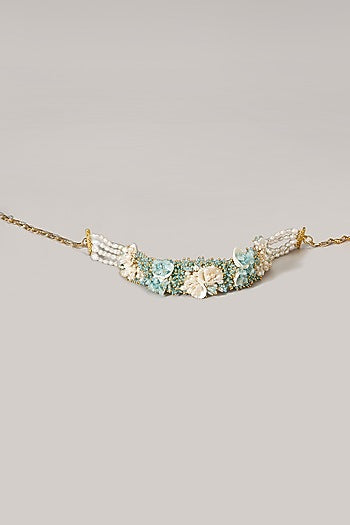 Gold Finish Turquoise Beaded Bracelet
