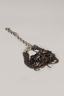 Gold Finish Black Stone Bracelet