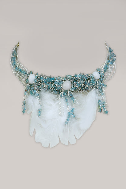 Turquoise Beaded Choker Necklace