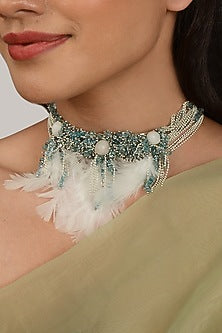 Turquoise Beaded Choker Necklace