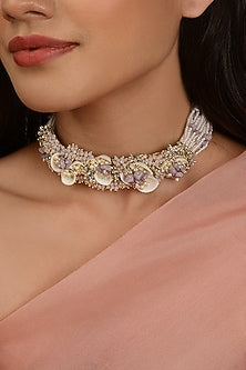Lilac Crystal Choker Necklace