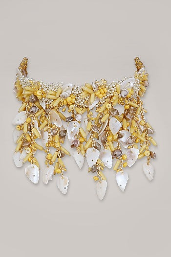 Yellow Shell Choker Necklace