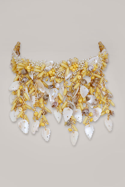 Yellow Shell Choker Necklace
