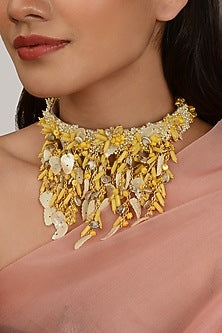 Yellow Shell Choker Necklace