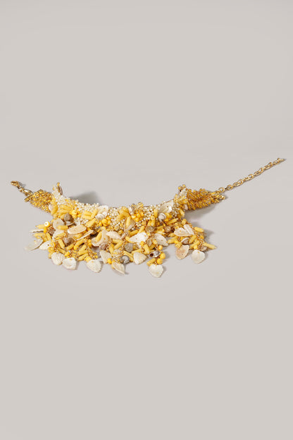 Yellow Shell Choker Necklace