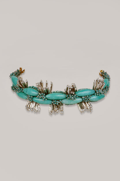 Turquoise Beaded Handmade Choker Necklace