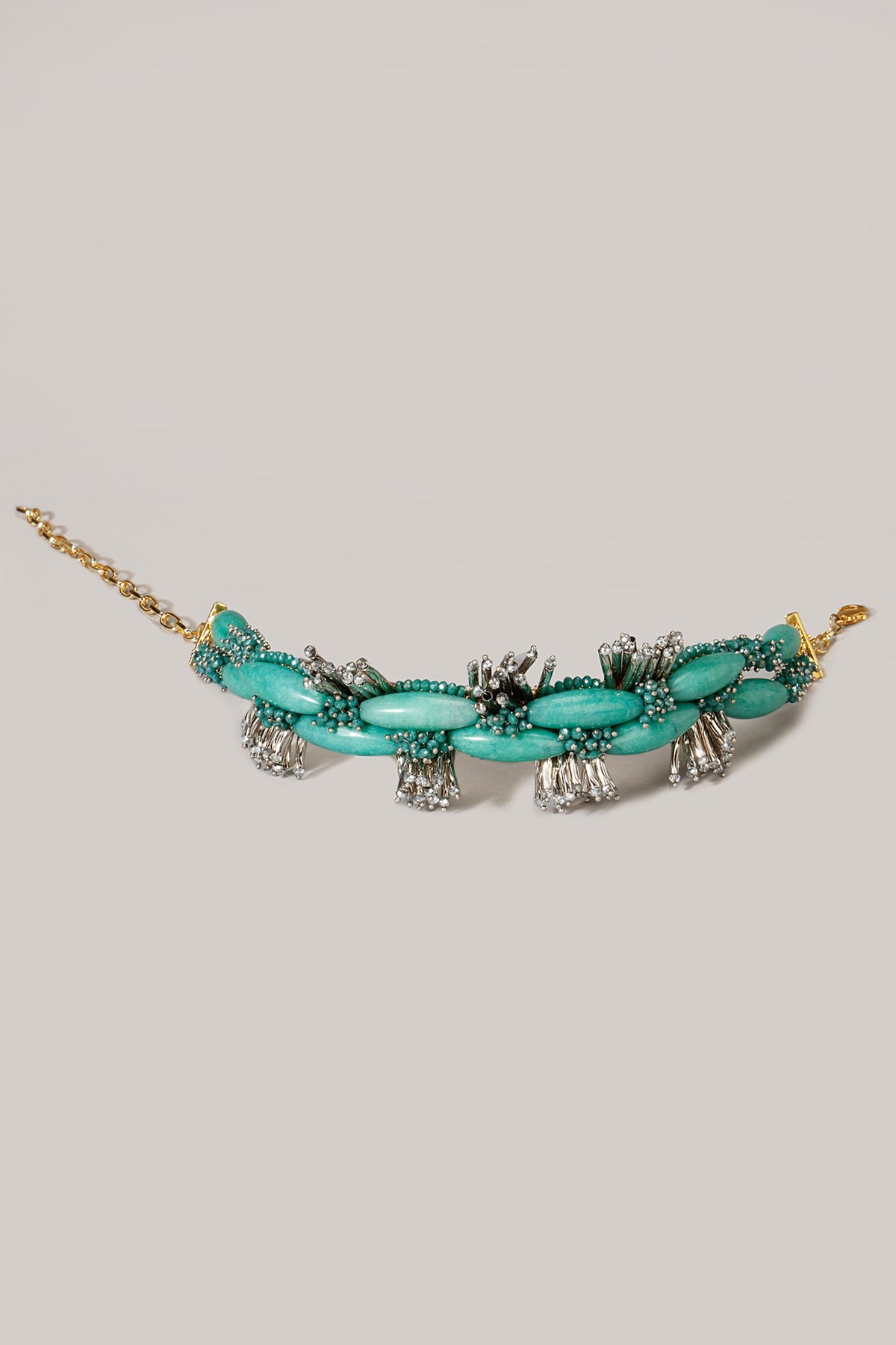 Turquoise Beaded Handmade Choker Necklace