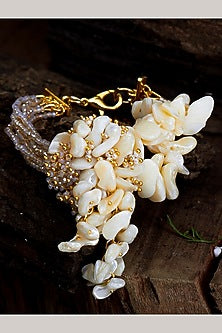 White Shell Crystals Handmade Choker Necklace