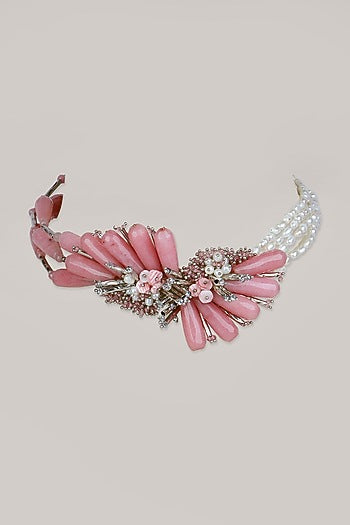 Pink Pearl Handmade Choker Necklace