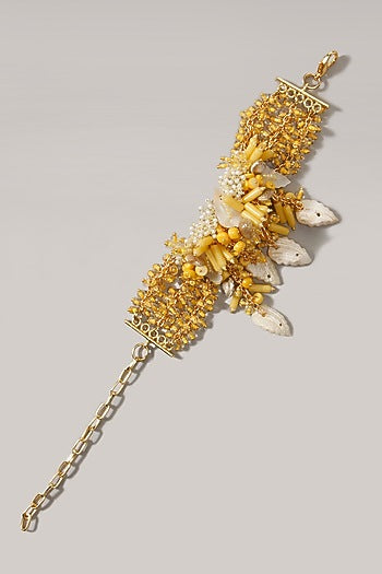 Yellow Crystal Choker Necklace Set