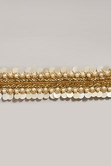 Gold Finish Embroidered Handcrafted Gold Waist Belt