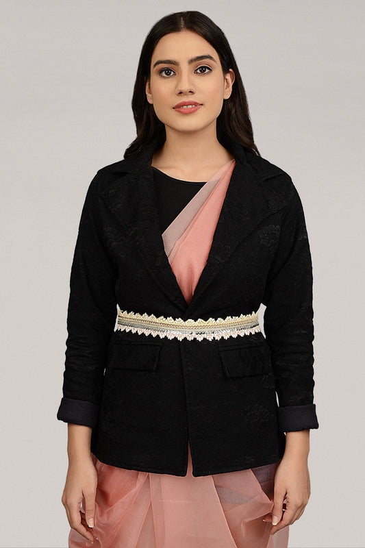 Gold Finish Embroidered Handcrafted Multi-Colored Waist Belt