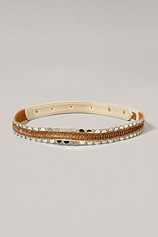 Gold Finish Embroidered Gold Waist Belt