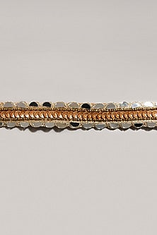 Gold Finish Embroidered Gold Waist Belt