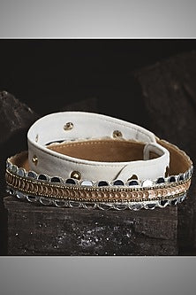 Gold Finish Embroidered Gold Waist Belt