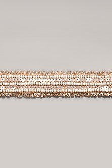 Gold Finish Gota Embroidered Gold Waist Belt