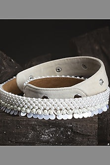 Gold Finish Handcrafted Pastel Peach Waist Belt