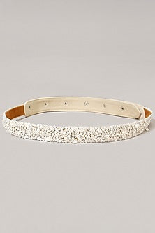 Gold Finish Pearl Shell Waist Belt