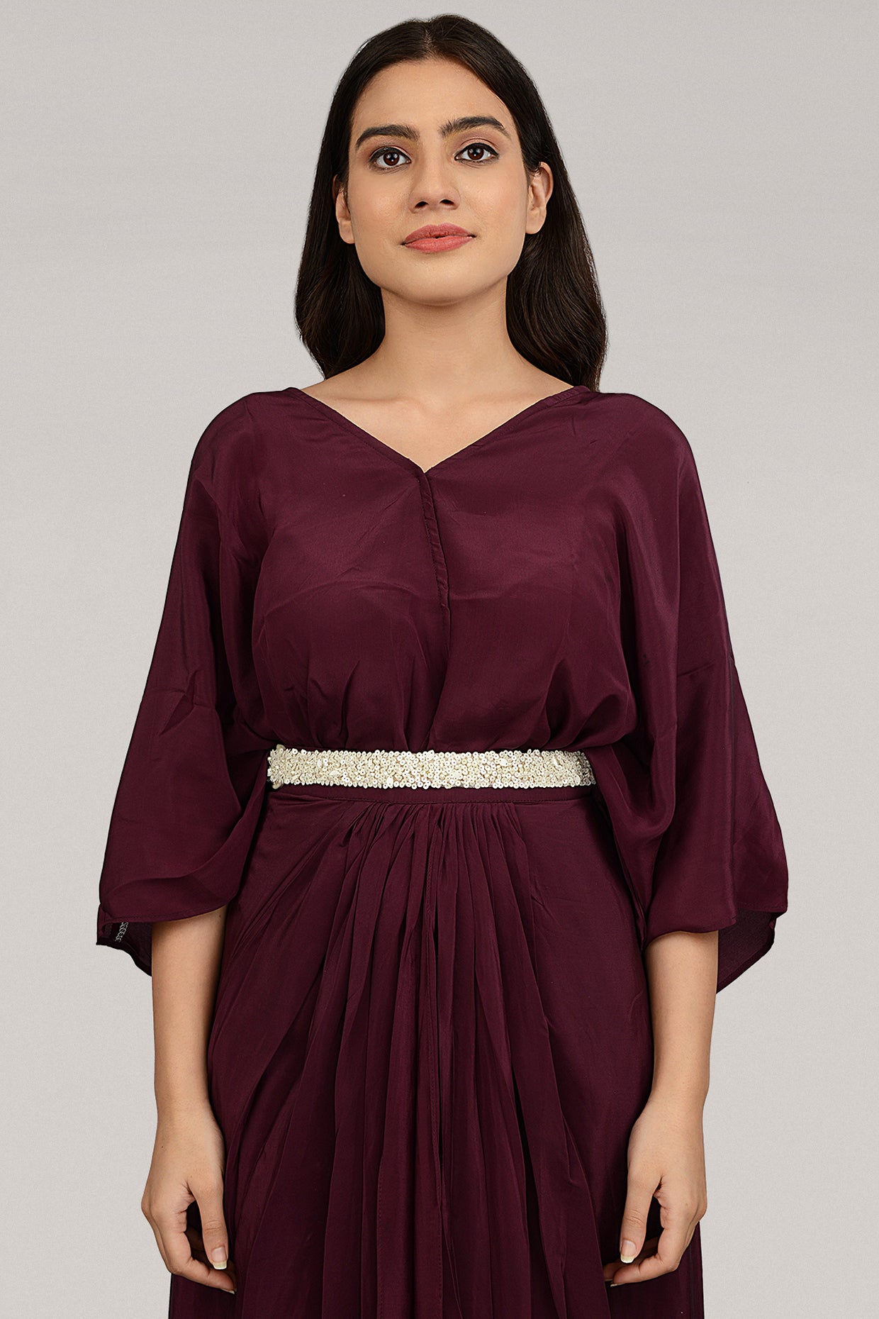 Gold Finish Pearl Shell Waist Belt