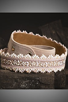Gold Finish Handcrafted Chic Peach Waist Belt