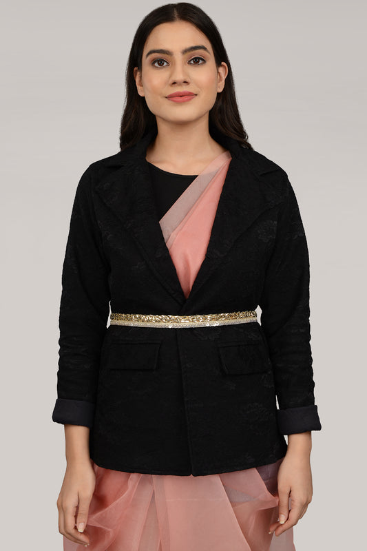 Gold Finish Metallic Beaded Waist Belt