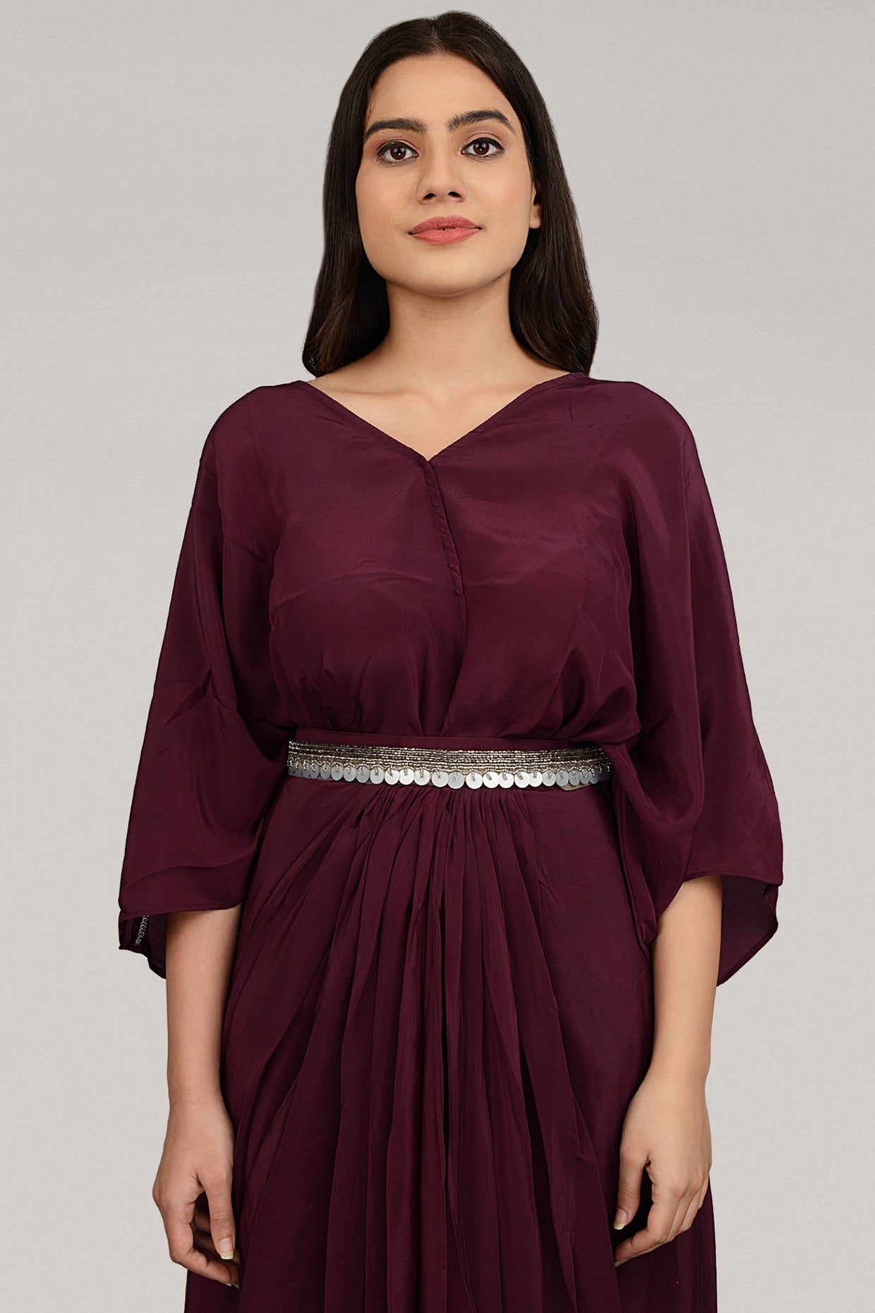 Copper & White Pearl Crystal Waist Belt