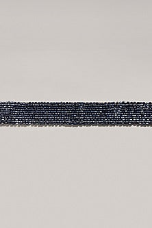 Gold Finish Black Pearl Waist Belt