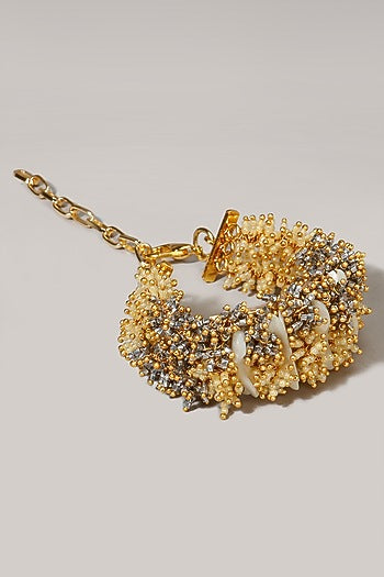Gold Finish Pearl & Beaded Bracelet