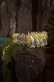 Gold Finish Pearl & Beaded Bracelet