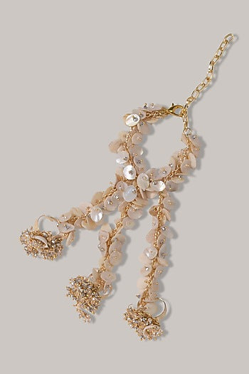 Gold Finish Crystal & Stone Bracelet