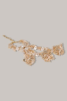 Gold Finish Crystal & Stone Bracelet