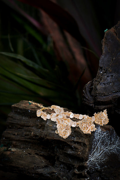 Gold Finish Crystal & Stone Bracelet