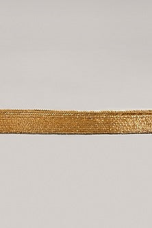Gold Finish Pearl Embroidered Gold Waist Belt