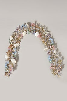 Gold Finish Blue Shell Achmea Blue Hair Chain