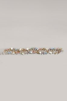 Gold Finish Blue Shell Achmea Blue Hair Chain