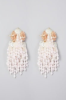 Gold Finish Handcrafted Pearl Earrings