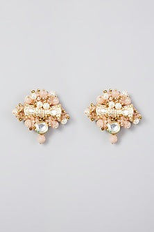 Gold Finish Handcrafted Stud Earrings