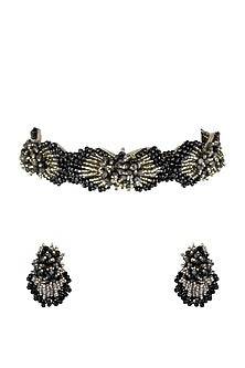 Gold Finish Handcrafted Stone Necklace Set