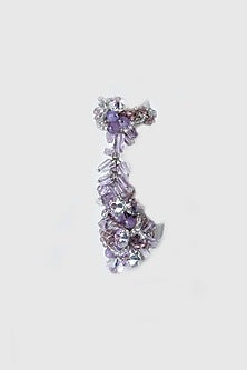 Two Tone Finish Purple Crystal Ring