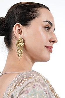 Gold Finish Dangler Earrings