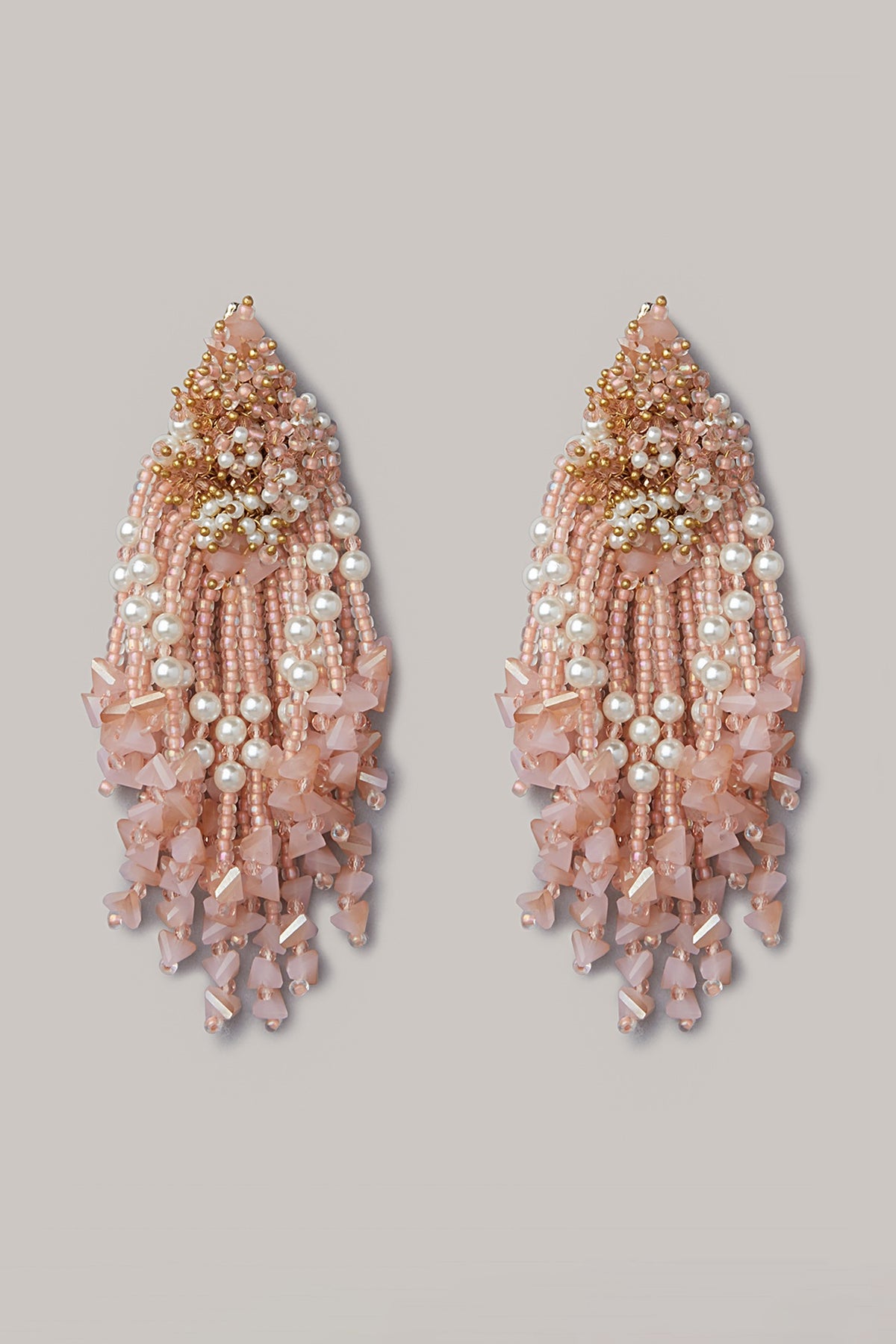 White Finish Shell Pearl Dangler Earrings