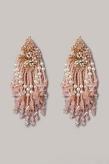 White Finish Shell Pearl Dangler Earrings