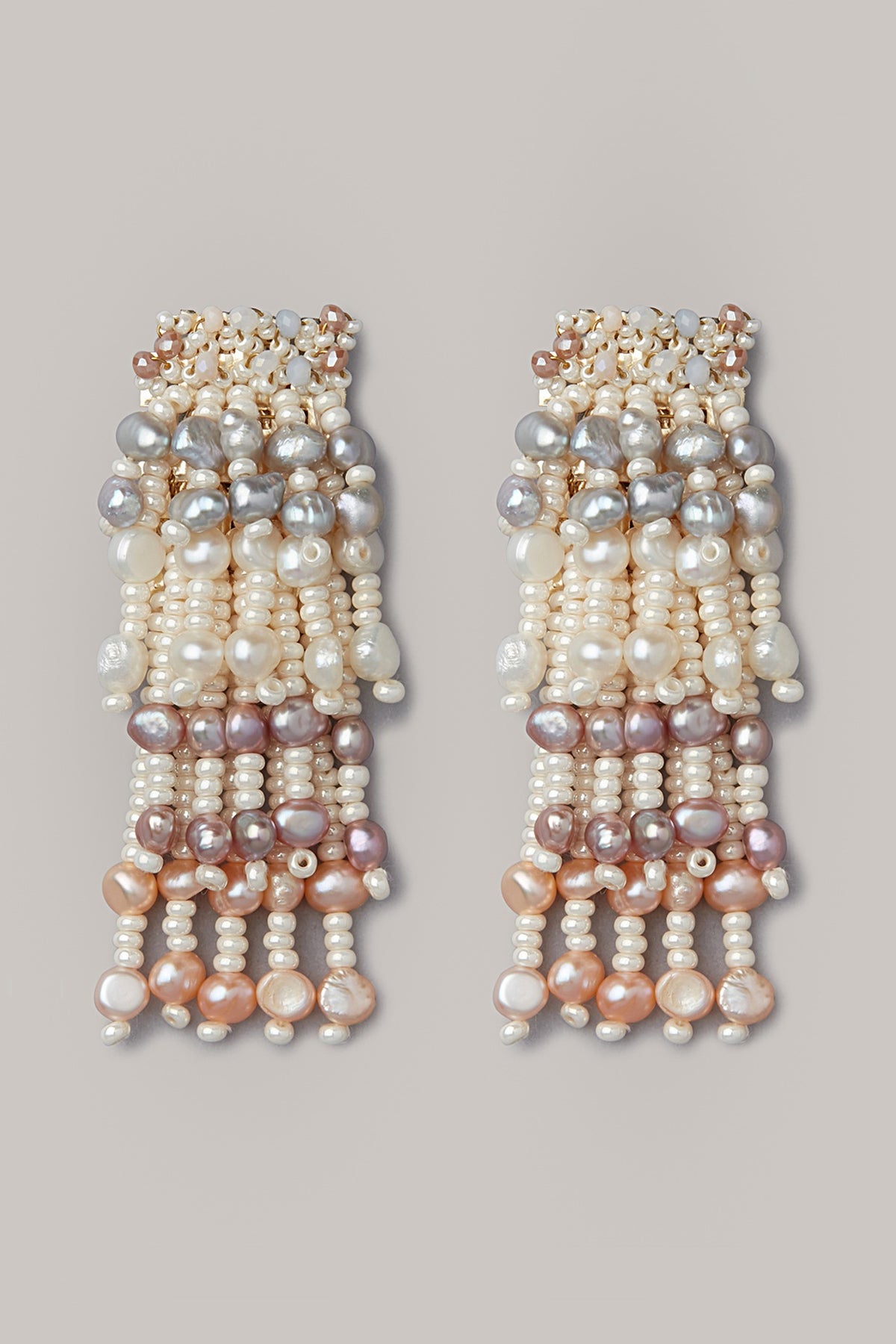 Gold Finish Crystal Dangler Earrings