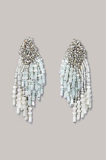 Gold Finish Pearl Dangler Earrings