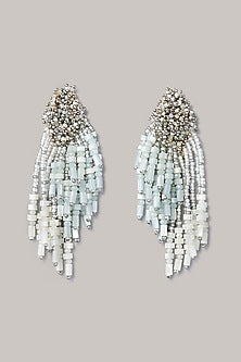 Gold Finish Pearl Dangler Earrings