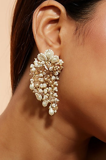Gold Finish Dangler Earrings