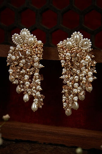 Gold Finish Dangler Earrings