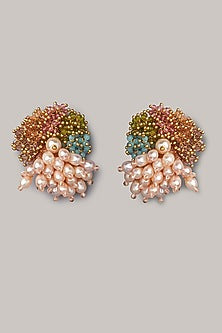 Gold Finish Freshwater Pearl Earrings