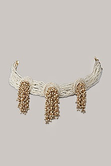 Gold Plated Pearl Choker Necklace